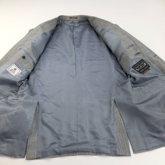 Peter Millar MINT 40R (36W 31.5L) 100% Wool Silk Cashmere 2 PC Suit Plaid Gray - Picture 7 of 16